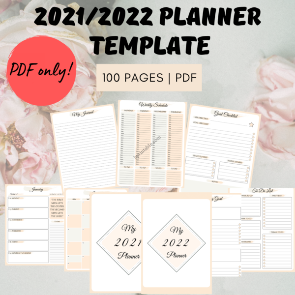 2021 2022 Calendar & Planner Template