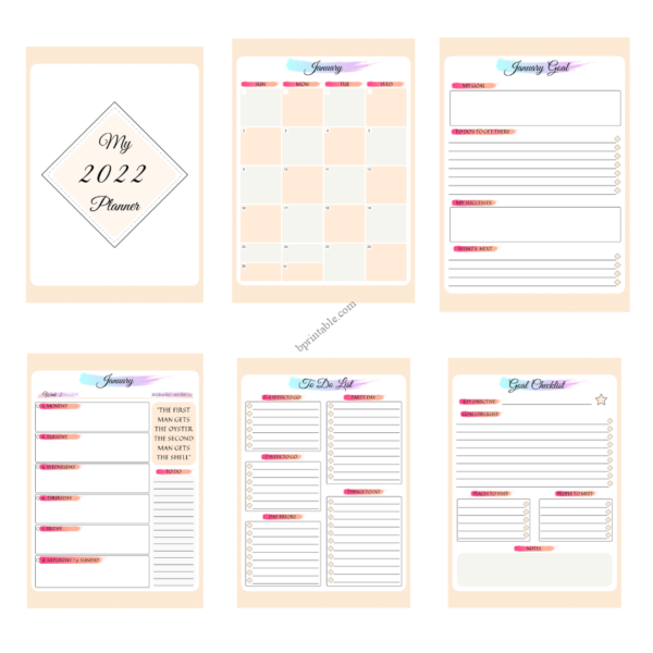 2021 2022 Calendar & Planner Template 2 2021 2022 Calendar & Planner Template