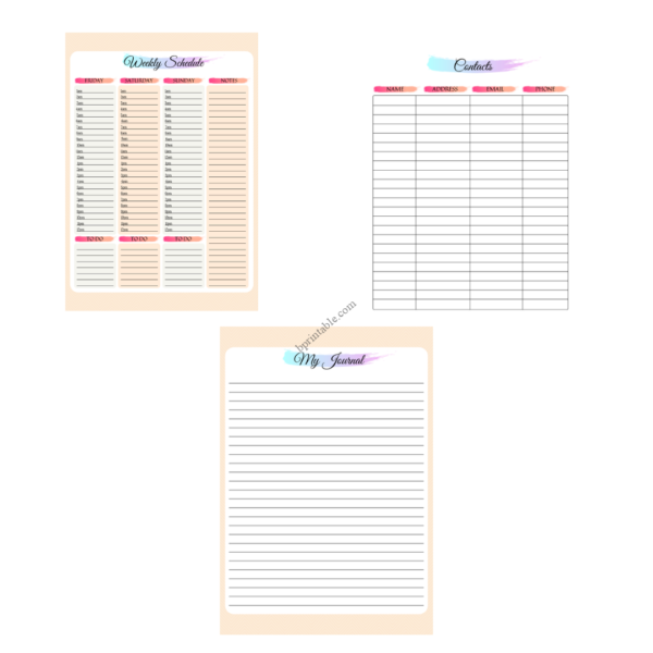 2021 2022 Calendar & Planner Template 3 2021 2022 Calendar & Planner Template