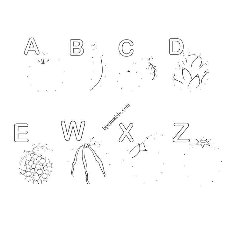 Printable Dot-to-Dot Fruits Template | Educational Activity