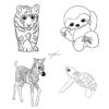 cover photo 4 Kids Coloring Animal Images