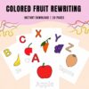 printable Colored Fruit Rewrit