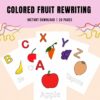 printable Colored Fruit Rewriting printable Colored Fruit Rewrit