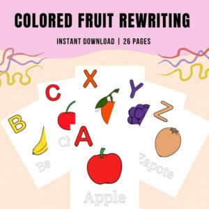 printable Colored Fruit Rewriting printable Colored Fruit Rewrit