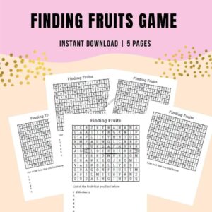 printable finding fruits game
