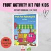 printable fruit activity kit for kids bundle pack