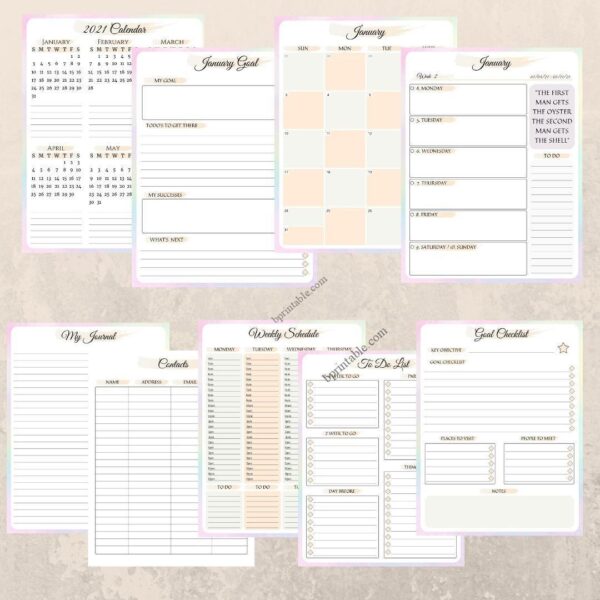 Printable Girl Power Theme 2021 Planner Printable Girl Power Theme 2021 Planner