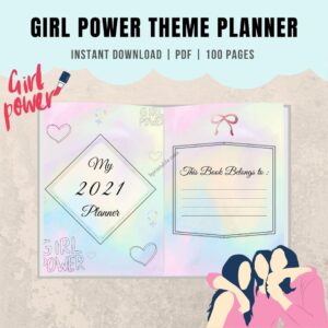Printable Girl Power Theme 2021 Planner Girl Power Theme 2021 Planner