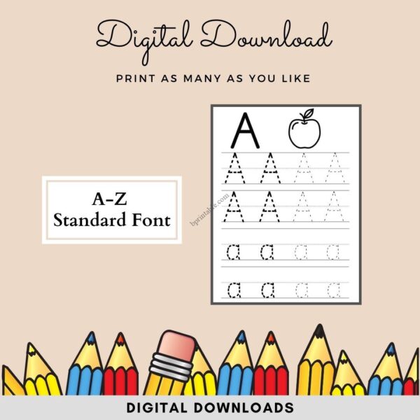 abc letter tracing (standard) abc letter tracing