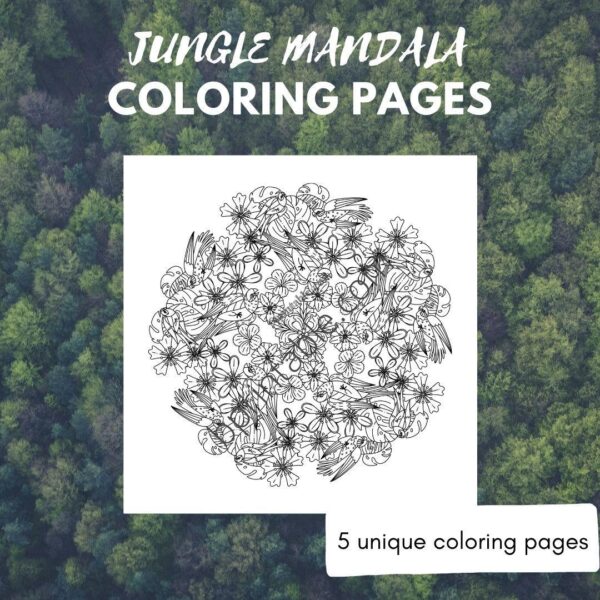 printable jungle mandala coloring pages 1 Jungle Mandala Coloring Pages