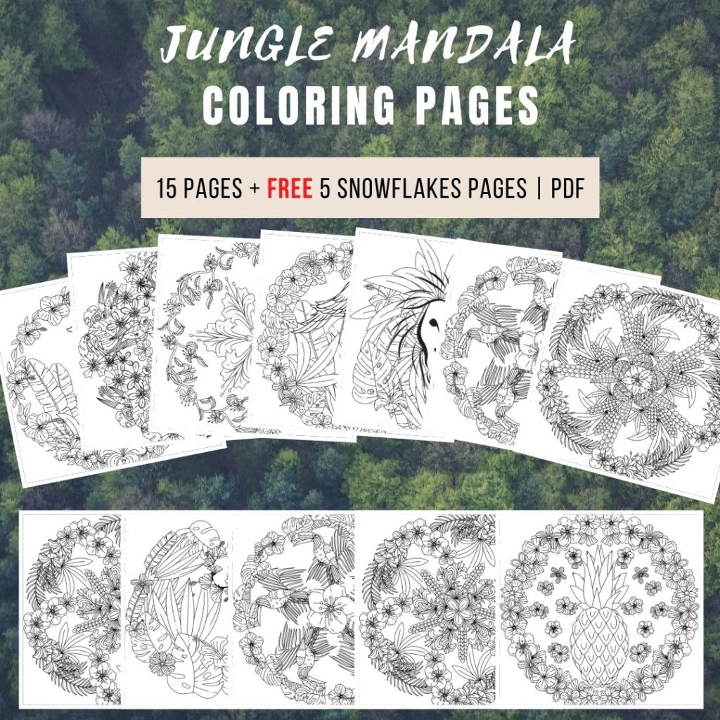 printable-jungle-mandala-colouring-book