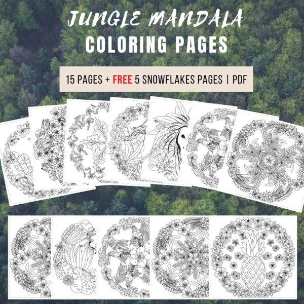 printable jungle mandala colouring book printable-jungle-mandala-colouring-book