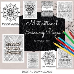 Motivational Coloring Pages Motivational Coloring Pages