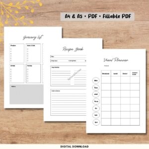 grocery list with meal planner