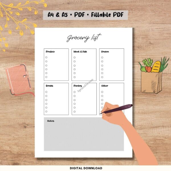 grocery list with meal planner 4 grocery list with meal planner