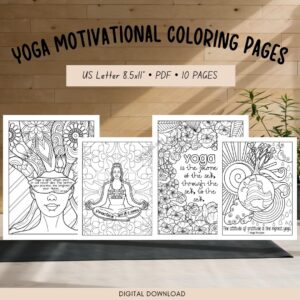 yoga motivational coloring pages yoga motivational coloring pages