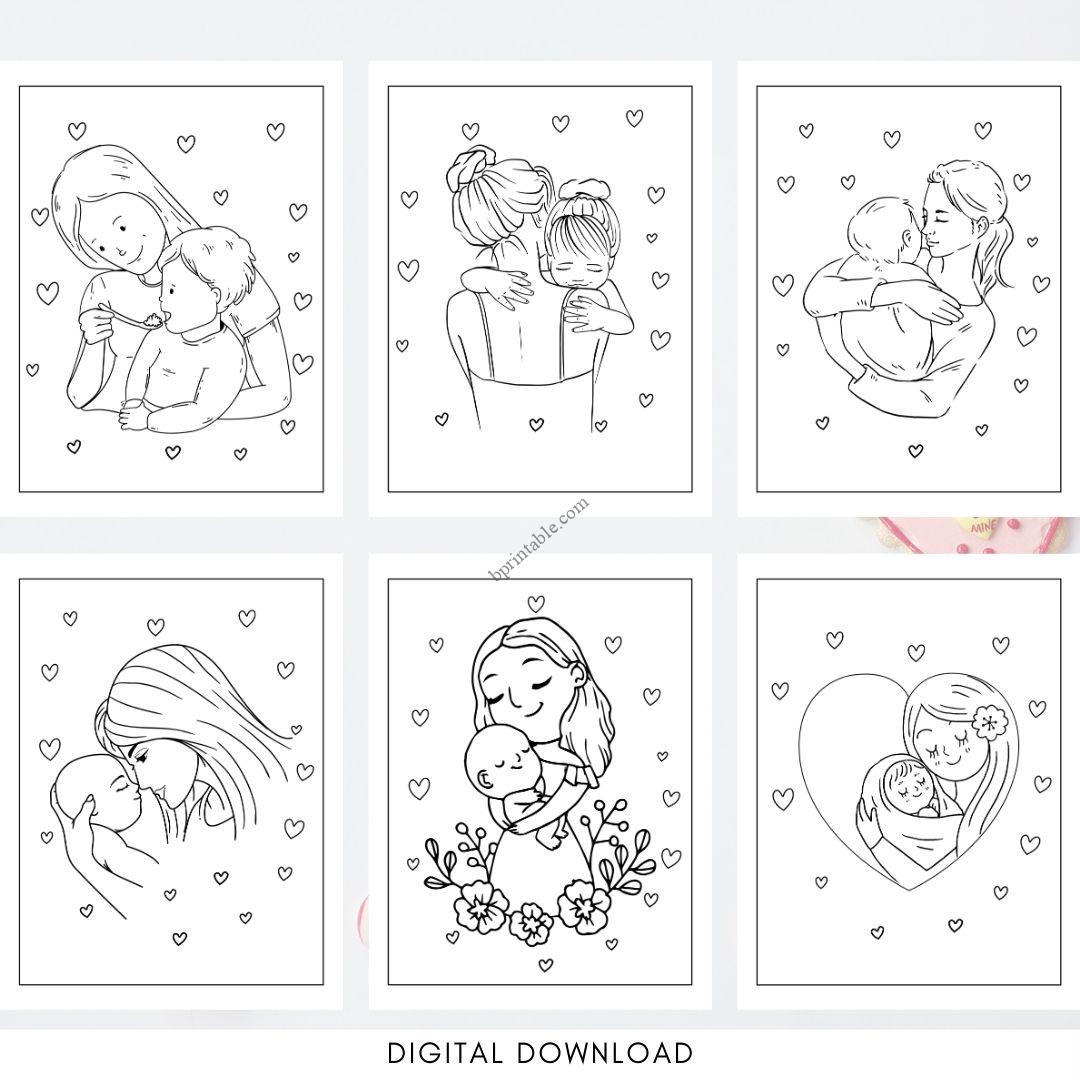 Mother's Day Coloring Page   bprintable.com