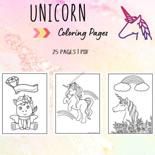 unicorn coloring buku warna 1 unicorn coloring book