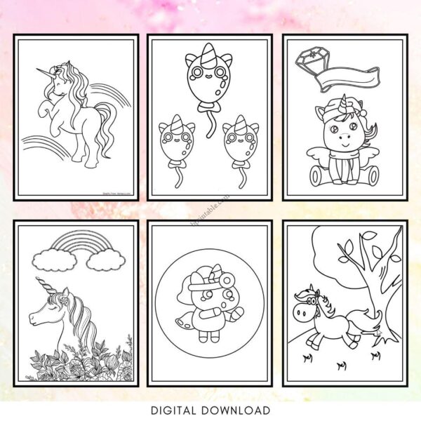 unicorn coloring buku warna 2 unicorn coloring book