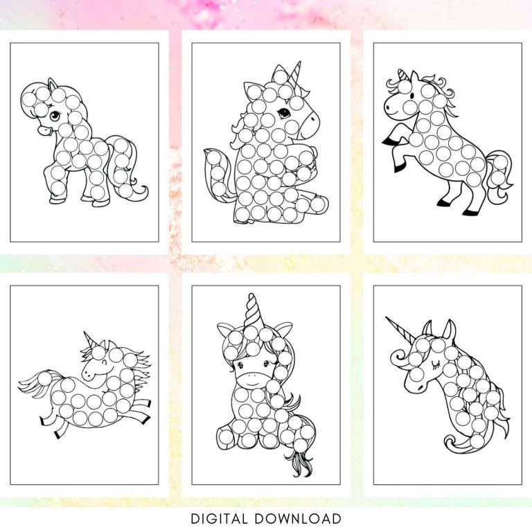 Unicorn Dot Marker Printables – Fun Activity Book for Kids