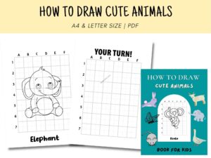 how to draw cute animals etsy 1 how to draw book