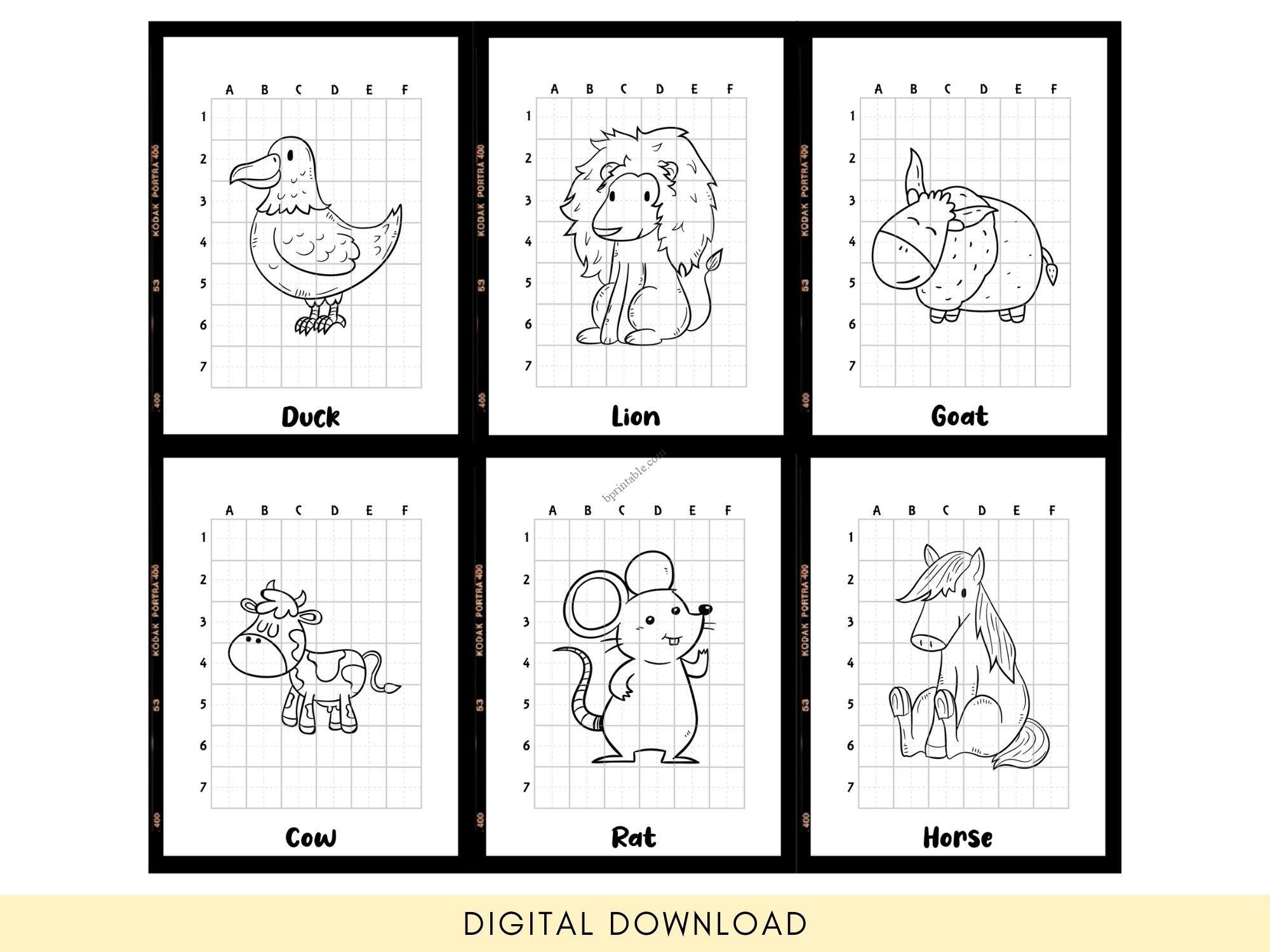 How To Draw Book, How to Draw Cute Animals | bprintable.com