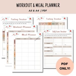 workout and meal planner 1 workout and meal planner