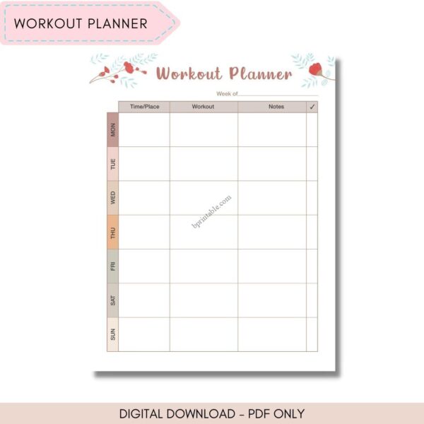 workout and meal planner