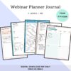 Webinar Planner Journal 1 Webinar Planner Journal