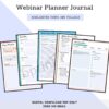 Webinar Planner Journal 2 Webinar Planner Journal