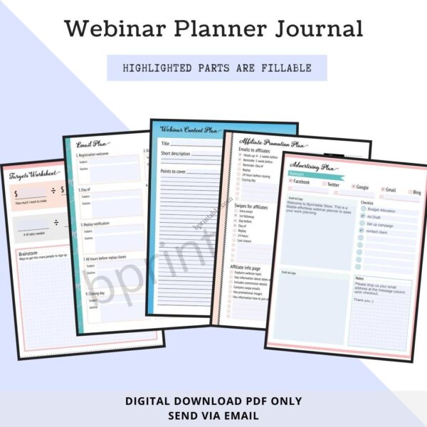 Webinar Planner Journal 2 Webinar Planner Journal