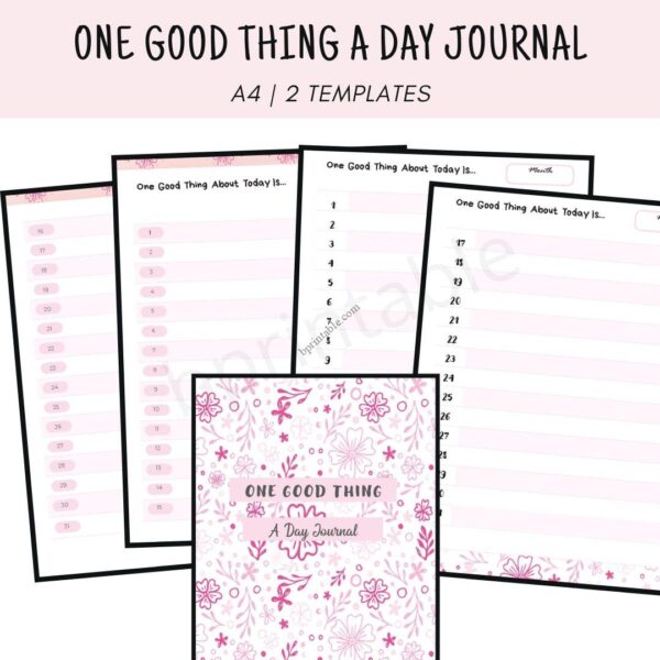one good thing a day journal