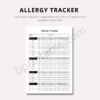 allergy planner tracker template