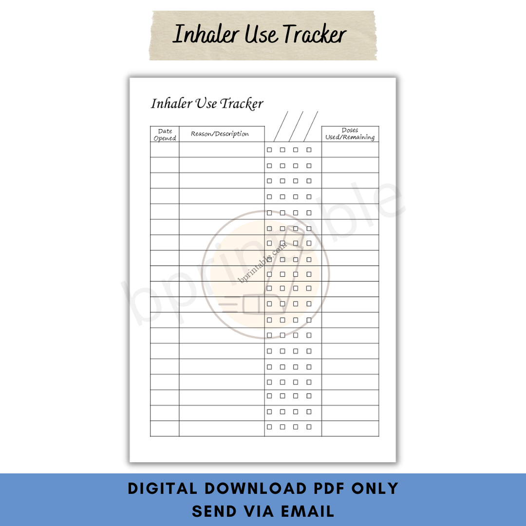 Asthma Journal & Inhaler Tracker | Health Planner