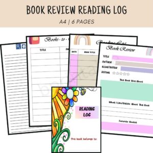 printable book review reading log