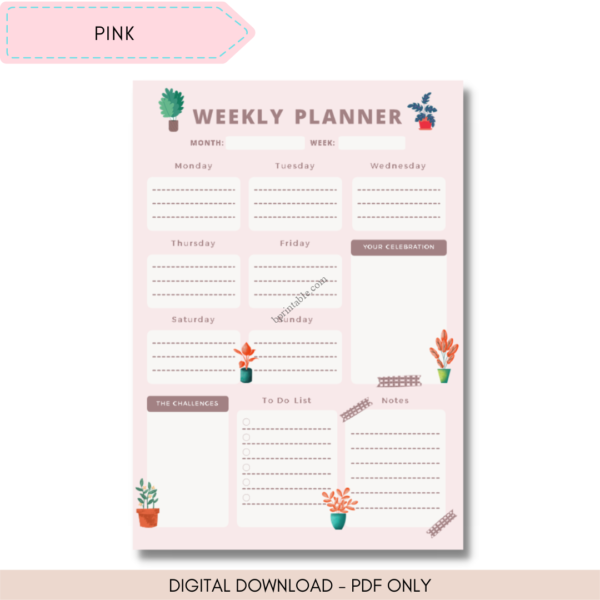 floral weekly planner 3 floral weekly planner