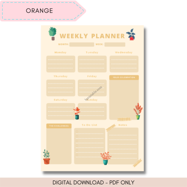 floral weekly planner 5 floral weekly planner