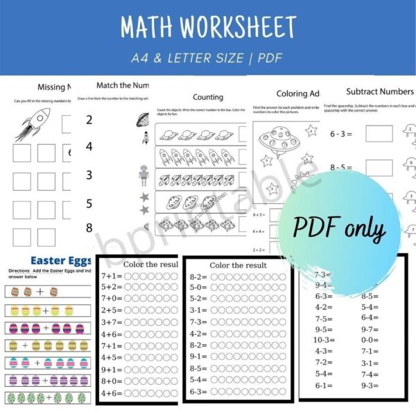 math worksheet 1 preschool math worksheets