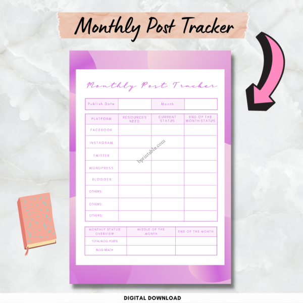 Blog Planner Template 6 Blog Planner Template