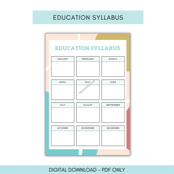 Education Planner Template 4 Education Planner Template