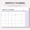 printable weekly and monthly planner template