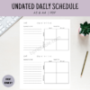 Undated Daily Schedule