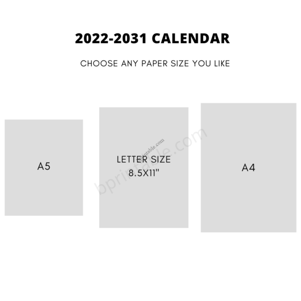 2022 - 2031 calendar 2 2022 - 2031 calendar