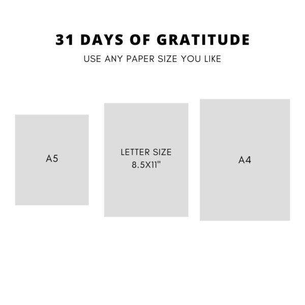 31 Days of Gratitude Template