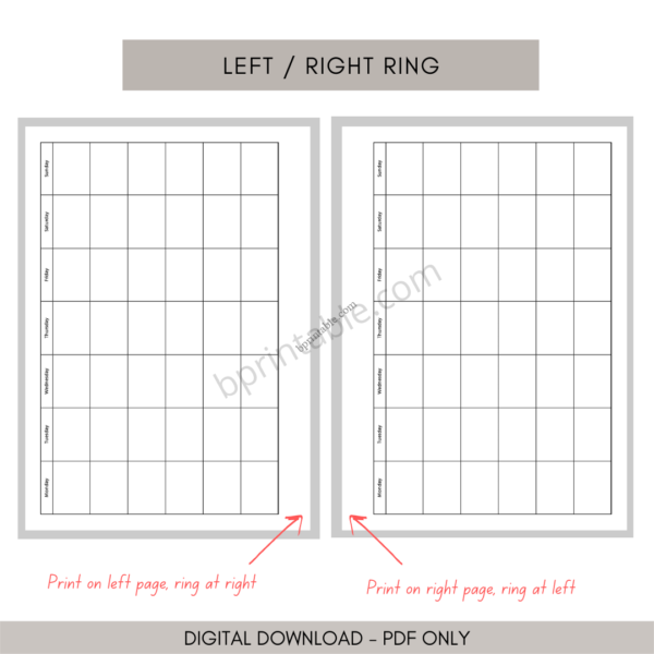 Blank Monthly Calendar Printable Landscape A5 3 Blank Monthly Calendar Printable Landscape