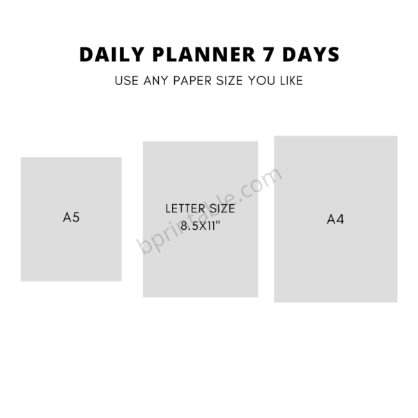 Daily Planner 7 days