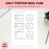 Daily Portion Meal Plan 1 Daily Portion Meal Plan