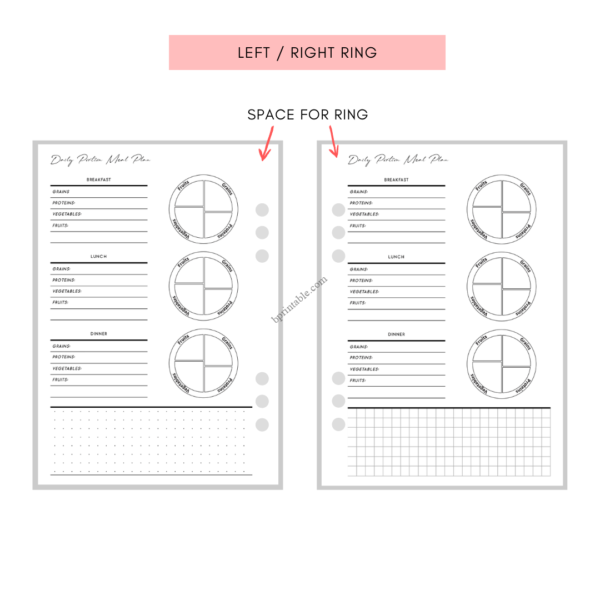 Daily Portion Meal Plan 3 Daily Portion Meal Plan