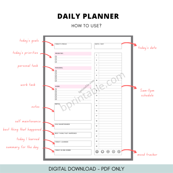 Daily Weekly Monthly Planner 5 Daily Weekly Monthly Planner