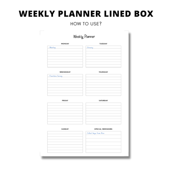 Weekly Planner Minimal